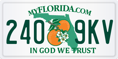 FL license plate 2409KV