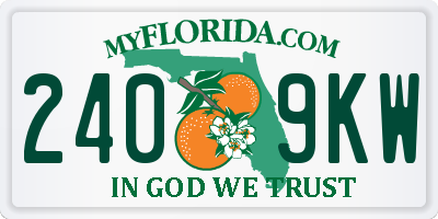 FL license plate 2409KW