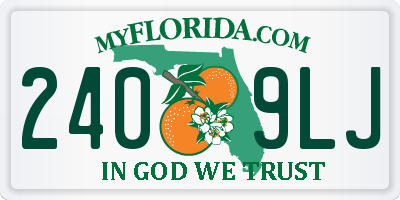 FL license plate 2409LJ