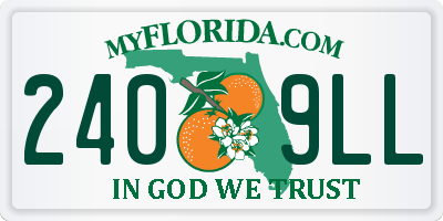 FL license plate 2409LL