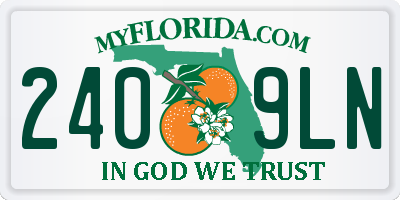 FL license plate 2409LN