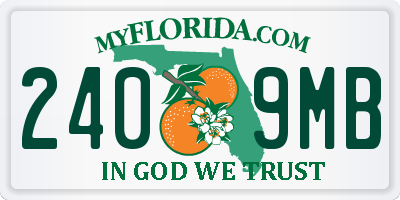 FL license plate 2409MB