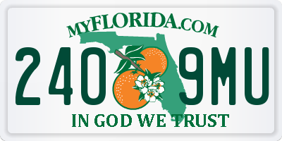 FL license plate 2409MU