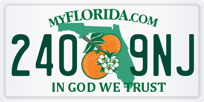 FL license plate 2409NJ