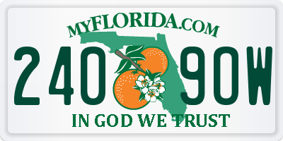 FL license plate 2409OW