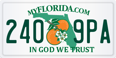 FL license plate 2409PA