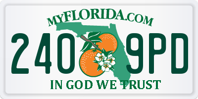 FL license plate 2409PD