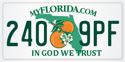 FL license plate 2409PF