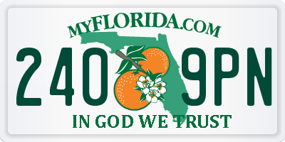 FL license plate 2409PN
