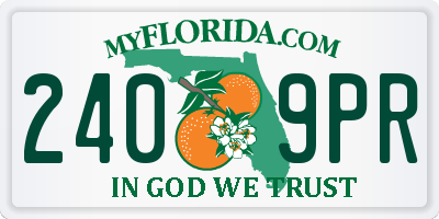 FL license plate 2409PR