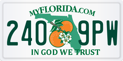 FL license plate 2409PW