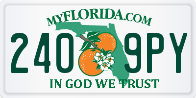 FL license plate 2409PY