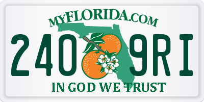 FL license plate 2409RI