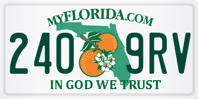 FL license plate 2409RV
