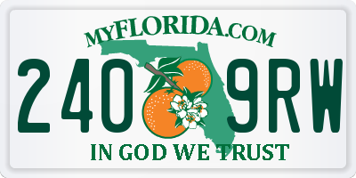 FL license plate 2409RW