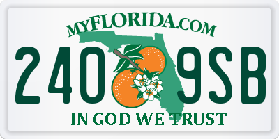 FL license plate 2409SB