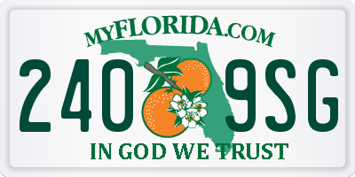 FL license plate 2409SG