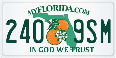 FL license plate 2409SM