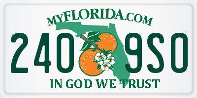 FL license plate 2409SO