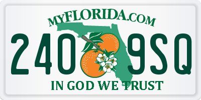 FL license plate 2409SQ