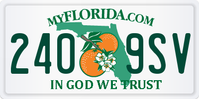 FL license plate 2409SV