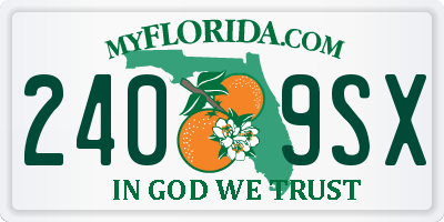 FL license plate 2409SX