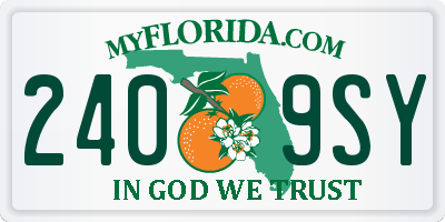 FL license plate 2409SY