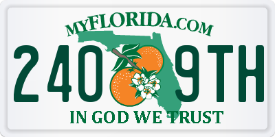 FL license plate 2409TH