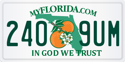 FL license plate 2409UM