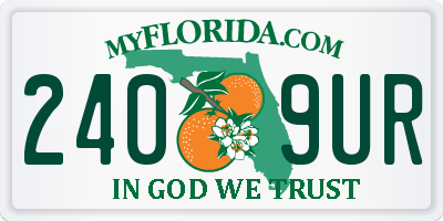 FL license plate 2409UR