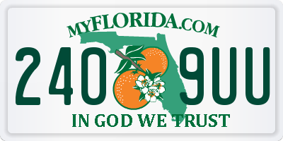 FL license plate 2409UU