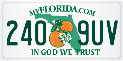 FL license plate 2409UV