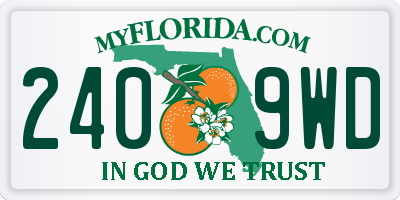 FL license plate 2409WD
