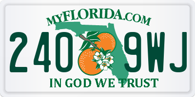 FL license plate 2409WJ