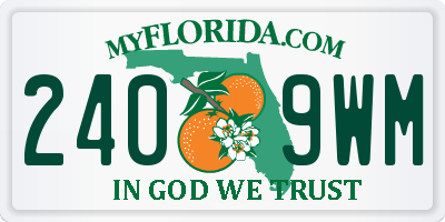 FL license plate 2409WM