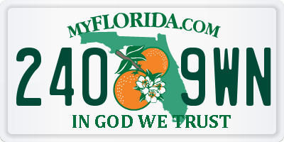 FL license plate 2409WN