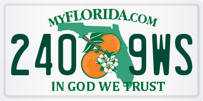 FL license plate 2409WS