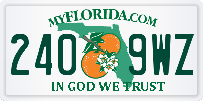 FL license plate 2409WZ
