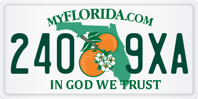 FL license plate 2409XA