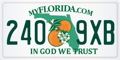 FL license plate 2409XB