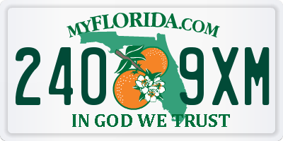 FL license plate 2409XM