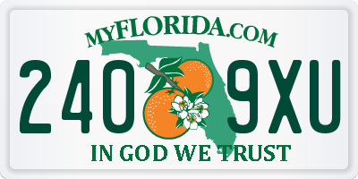 FL license plate 2409XU