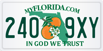 FL license plate 2409XY