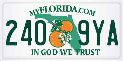 FL license plate 2409YA