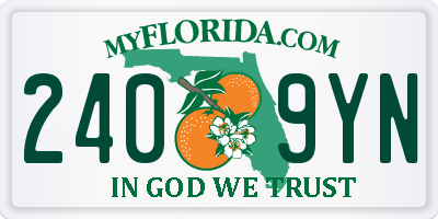 FL license plate 2409YN
