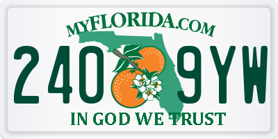 FL license plate 2409YW