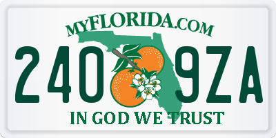 FL license plate 2409ZA