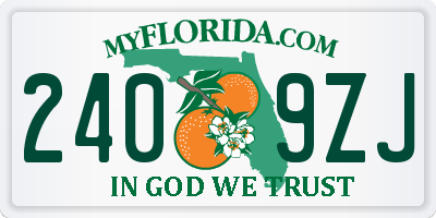 FL license plate 2409ZJ
