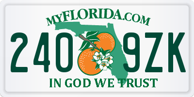 FL license plate 2409ZK