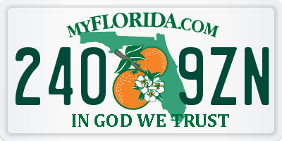 FL license plate 2409ZN